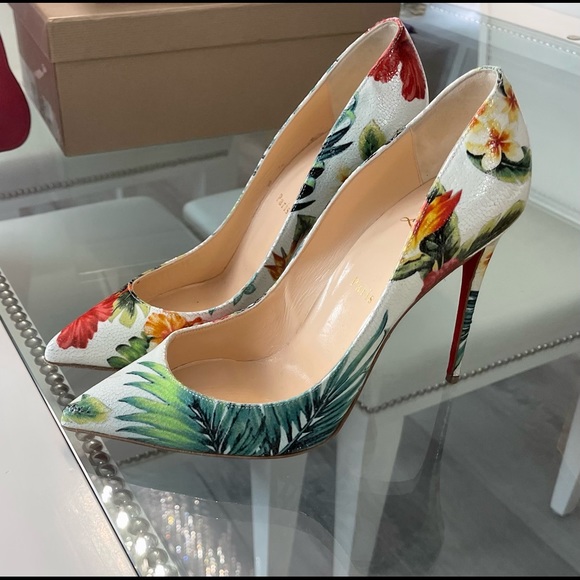 Christian Louboutin Pigalle Follies 100 Calf Hawaii - Picture 5 of 12